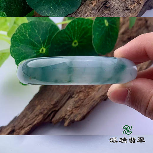 派瑞翡翠 翡翠手镯 冰糯种 飘花 商品图2