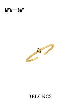 北京仓｜MYA-BAY-BLACK LOTUS CUFF-金色 黑色 珐琅 莲花 手镯［比利时设计师］