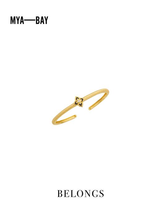 北京仓｜MYA-BAY-BLACK LOTUS CUFF-金色 黑色 珐琅 莲花 手镯［比利时设计师］ 商品图0
