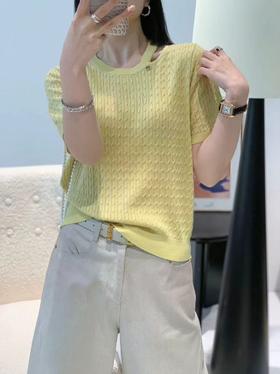 女装26春夏新品露锁骨天丝短袖2291-2605