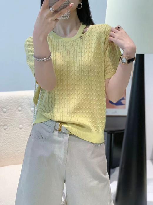 女装26春夏新品露锁骨天丝短袖2291-2605 商品图0