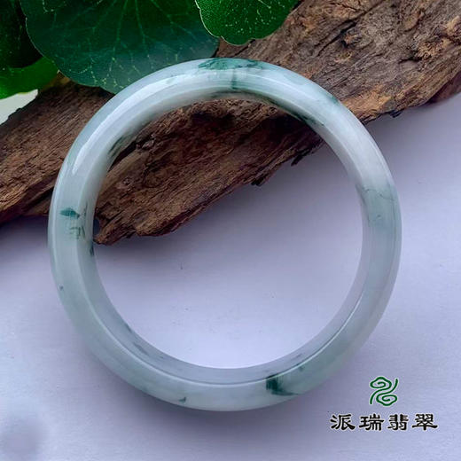 派瑞翡翠 翡翠手镯 糯种 飘花 商品图1