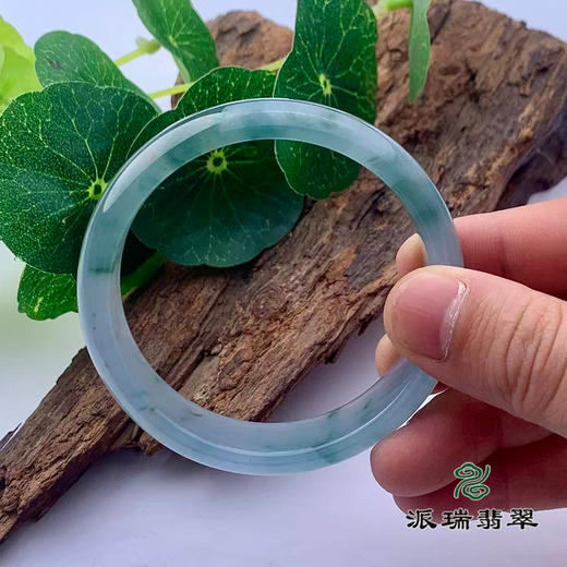 派瑞翡翠 翡翠手镯 冰糯种 飘花 商品图3
