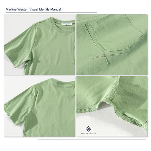 MartineWester 女款桑蚕丝. 棉. 莫代尔混纺宽松圆领短袖T 11325198 商品图7