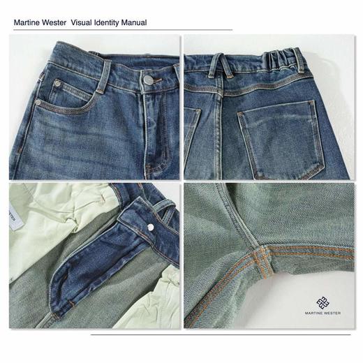Martine Wester 女款阔腿直筒牛仔裤 11315556 商品图5
