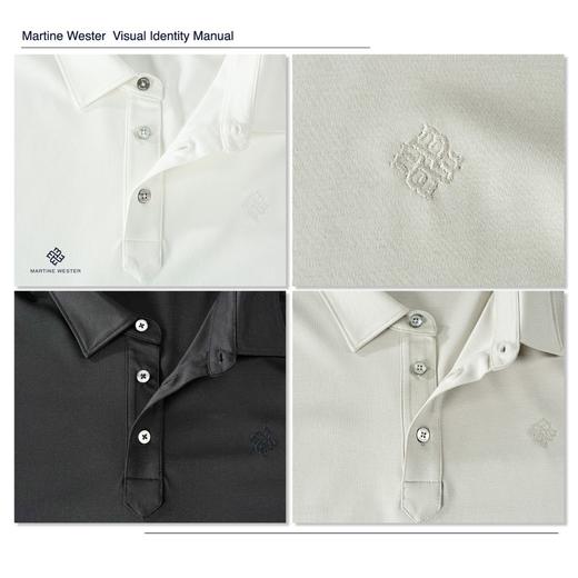 MartineWester男式蚕丝莫代尔丝光棉POLO领短袖T恤 11015782 商品图7