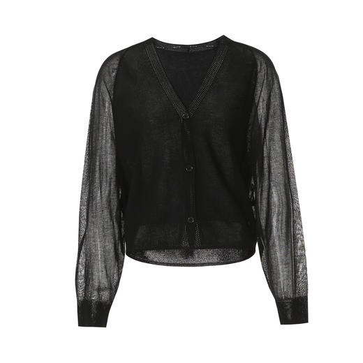 EITIE爱特爱高级感气质V领显瘦百搭针织开衫春季新款8101816 商品图5