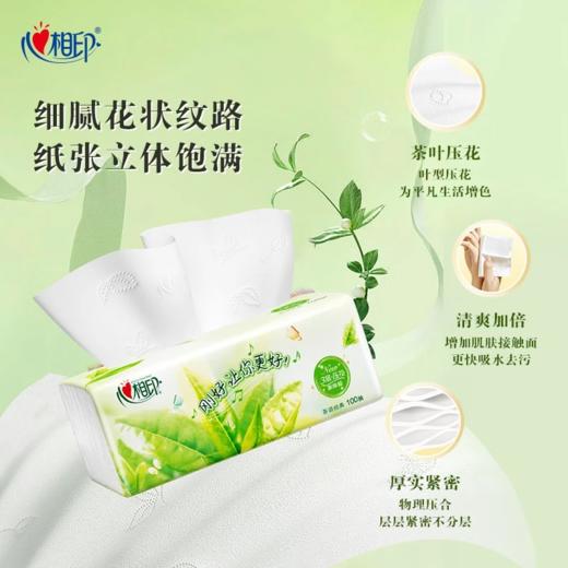 DH DT5100（电商箱装）心相印茶语经典100抽24包装三层塑装面巾纸 商品图3