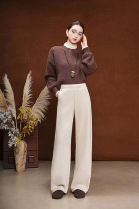 LS竹纤维女士加绒直筒裤16051