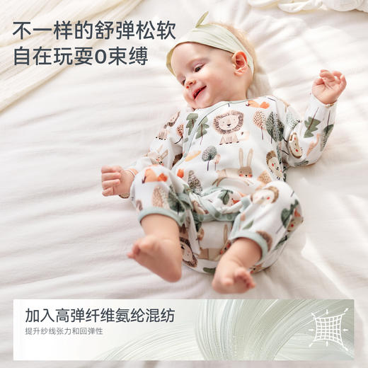 【2026春夏新品】ibaby×outlast太空科技恒温天然矿物银长效抗菌护肚/拉链长袖连体衣 商品图3