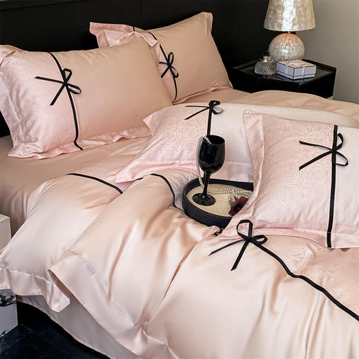 【下架】自然醒天丝棉提花拼色织带四件套NH192 商品图2