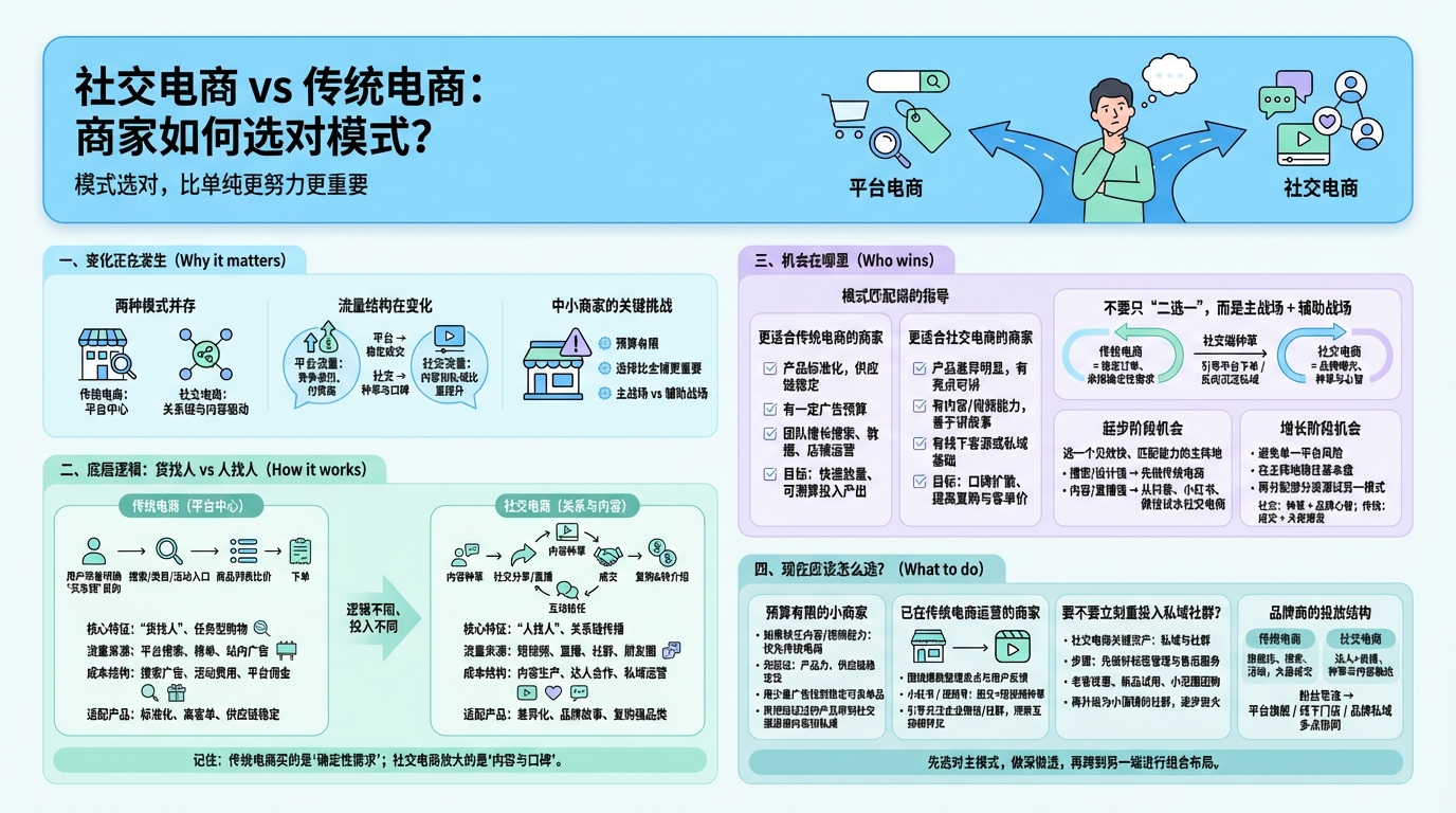社交电商与传统电商的核心区别是什么？