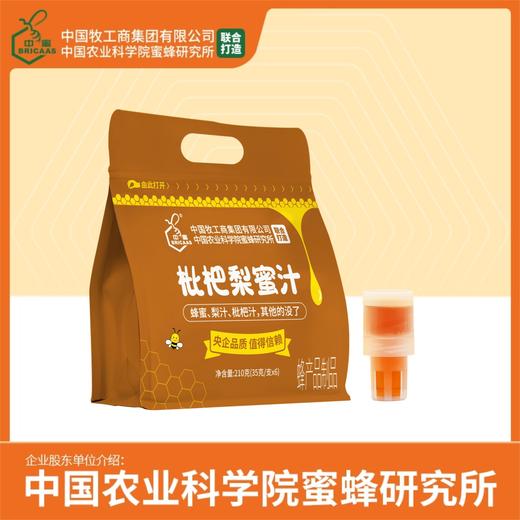 中蜜 枇杷梨蜜汁 通用型瓶盖 新包装 210g/袋(35g/支*6) 商品图0