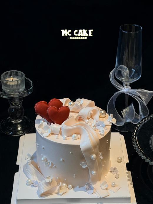 爱心桃简约\法式浪漫氛围感蛋糕 商品图2