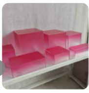 渐变粉亚克力甜品台展示台/7件*1套