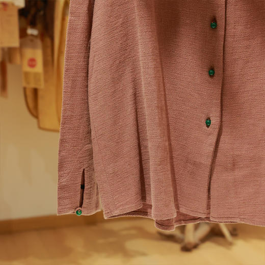 【抖音专属】休闲棉麻外套（08032豆沙红） 商品图2