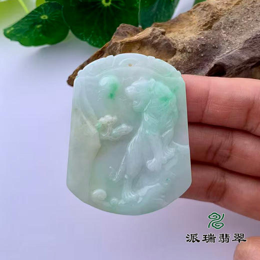 派瑞翡翠 翡翠生肖虎 糯种 飘翠 商品图1