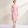 EITIE爱特爱时尚简约圆领通勤压褶修身显瘦无袖连衣裙2026春季新款A2607103 商品缩略图1