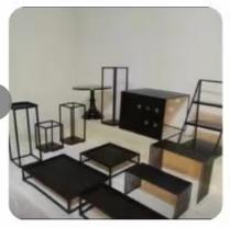 黑金色甜品台展示架/12件*1套 商品图0