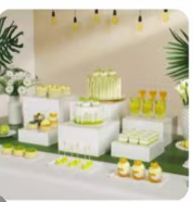 白色亚克力甜品台展示台/6件*1套
