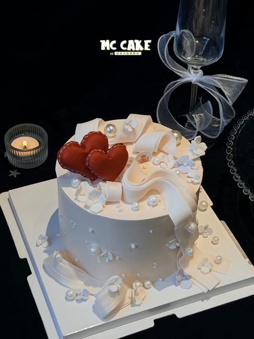 爱心桃简约\法式浪漫氛围感蛋糕 商品图3