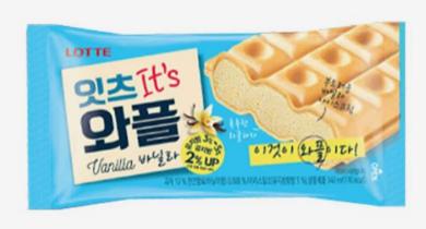 乐天华夫饼香草味冰淇淋잇츠와플140G 商品图0