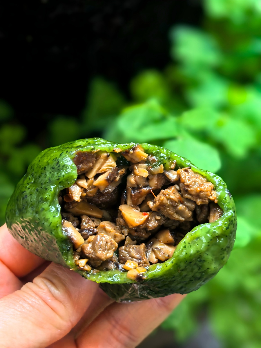【季节好食】香菇牛肉青团
