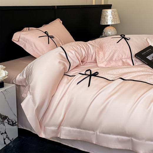 【下架】自然醒天丝棉提花拼色织带四件套NH192 商品图6