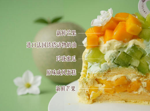 玲珑蜜瓜芒果双拼蛋糕 商品图9