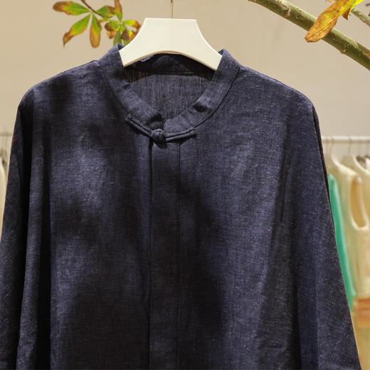 【抖音专属】中式外套（男）（19805604沙藏蓝） 商品图1