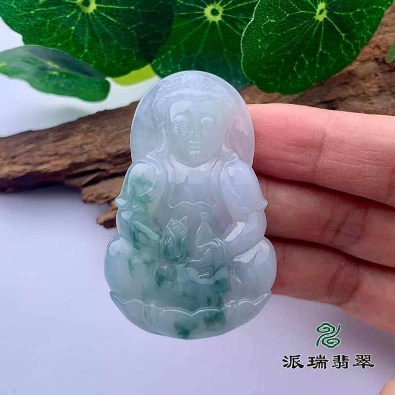 派瑞翡翠 翡翠观音 糯冰 飘花