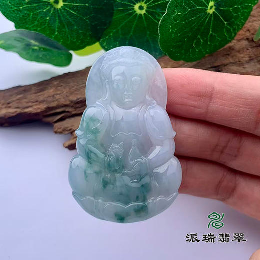 派瑞翡翠 翡翠观音 糯冰 飘花 商品图0