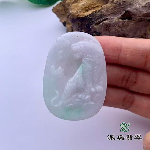 派瑞翡翠 翡翠挂件 糯种 飘翠 商品图1