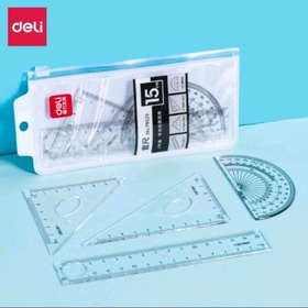 得力79529易读取套尺15cm(透明)(套)
