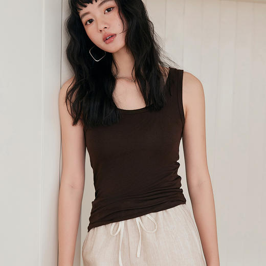 春夏纯色莱赛尔小吊带女2026新款天丝羊毛外穿背心亲肤内搭打底衫ZXFX2026 商品图0