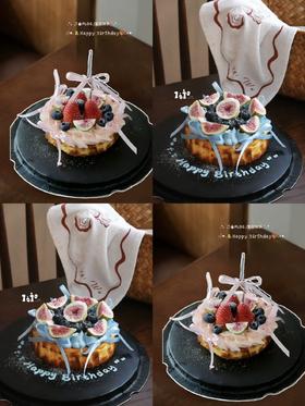 「小生日ins蝴蝶结巴斯克」100%动物奶油（提前6小时预订）