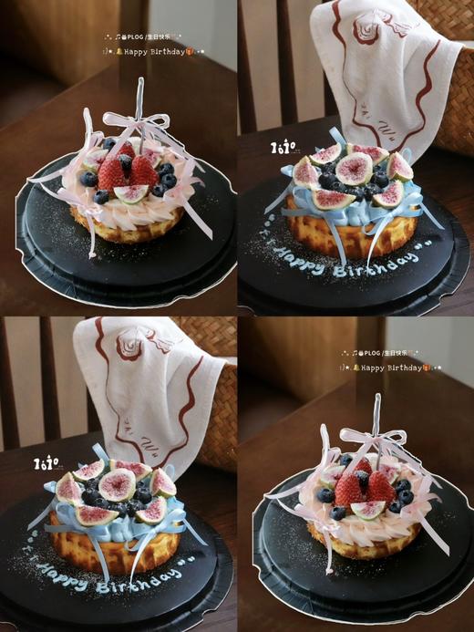 「小生日ins蝴蝶结巴斯克」100%动物奶油（提前6小时预订） 商品图0