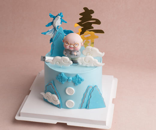 蓝色祝寿蛋糕（需提前4小时预定） 商品图2