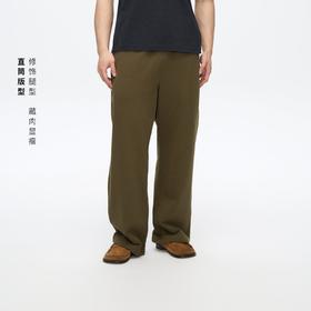 Oneup起毛直筒卫裤