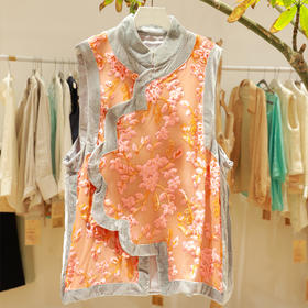 【线上专属】新中式马甲（24804213-朱颜酡-高定款）