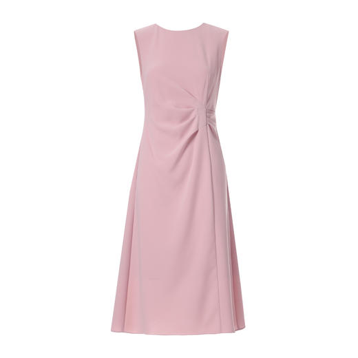 EITIE爱特爱时尚简约圆领通勤压褶修身显瘦无袖连衣裙2026春季新款A2607103 商品图5