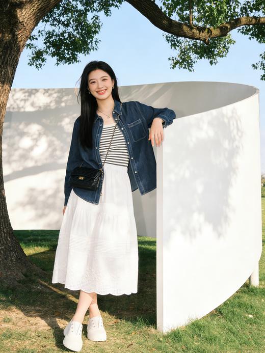 预售 臣禾	【丹宁衬衫】小个子H型正肩牛仔衬衣空调衫防晒衫薄外套	9261040375 商品图12