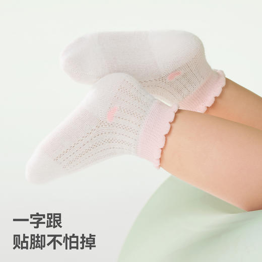 【孕味秒杀专享】贝肽斯儿童袜子夏季薄款网眼透气棉袜男童袜子无骨女宝宝中筒袜 商品图12