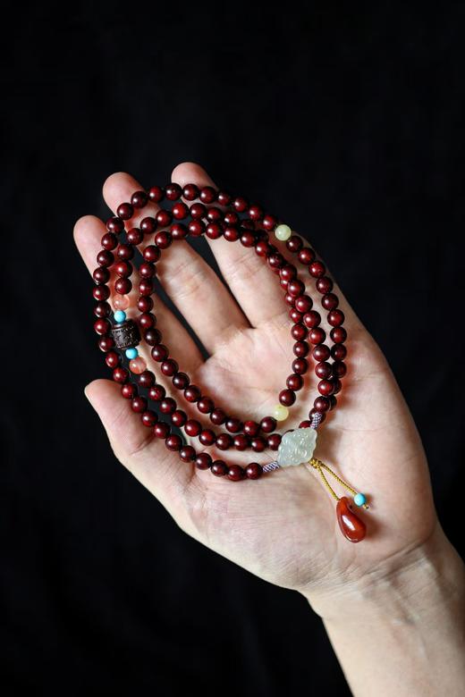 小叶紫檀原创【怡悦】金星款手串6mm108颗 商品图0