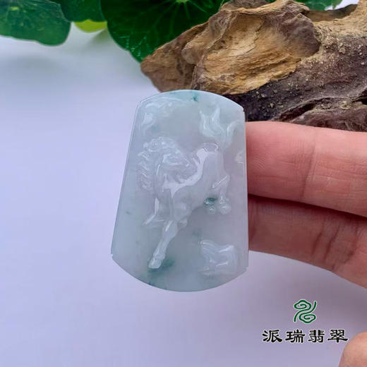 派瑞翡翠 翡翠挂件 糯种 飘翠 商品图3