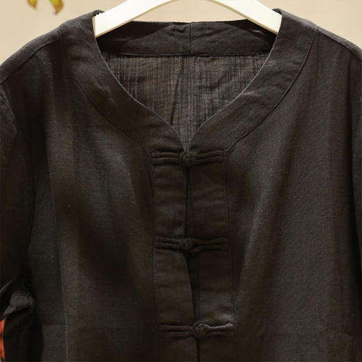 【抖音专属】盘扣开衫（男）（17061370黑色） 商品图0