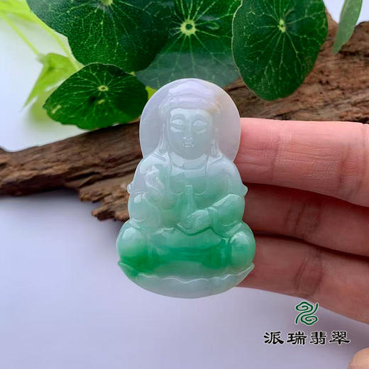 派瑞翡翠 翡翠观音 糯冰 绿色 商品图2