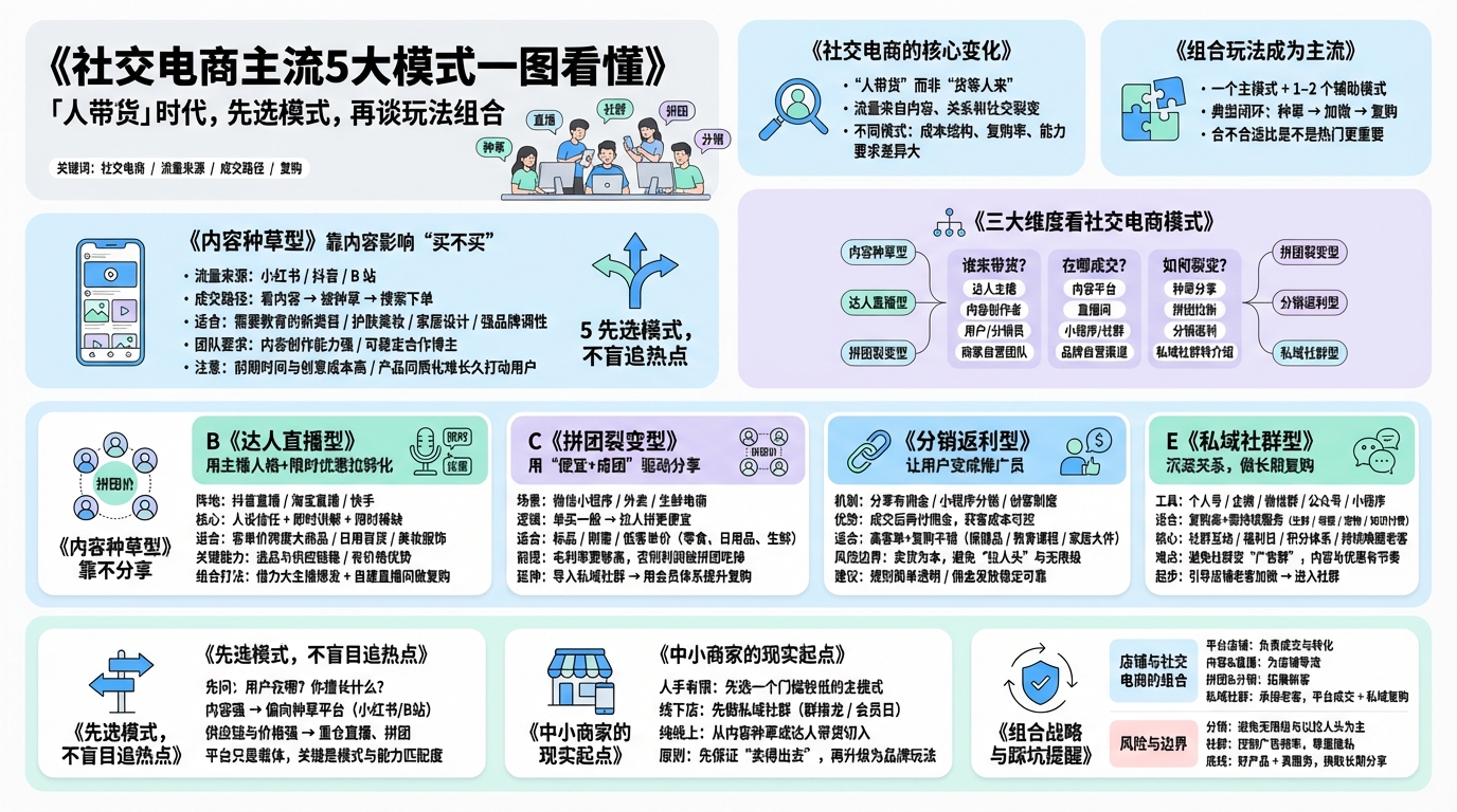 社交电商模式怎么分类更清晰？