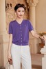 女装26春夏新品V领纽扣天丝短袖2290-20533 商品缩略图0