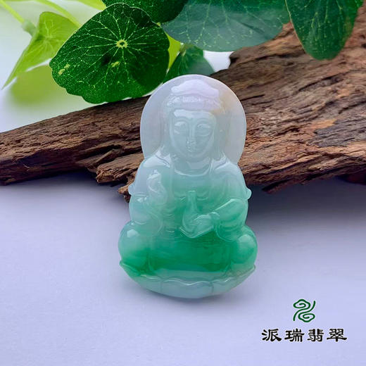 派瑞翡翠 翡翠观音 糯冰 绿色 商品图0